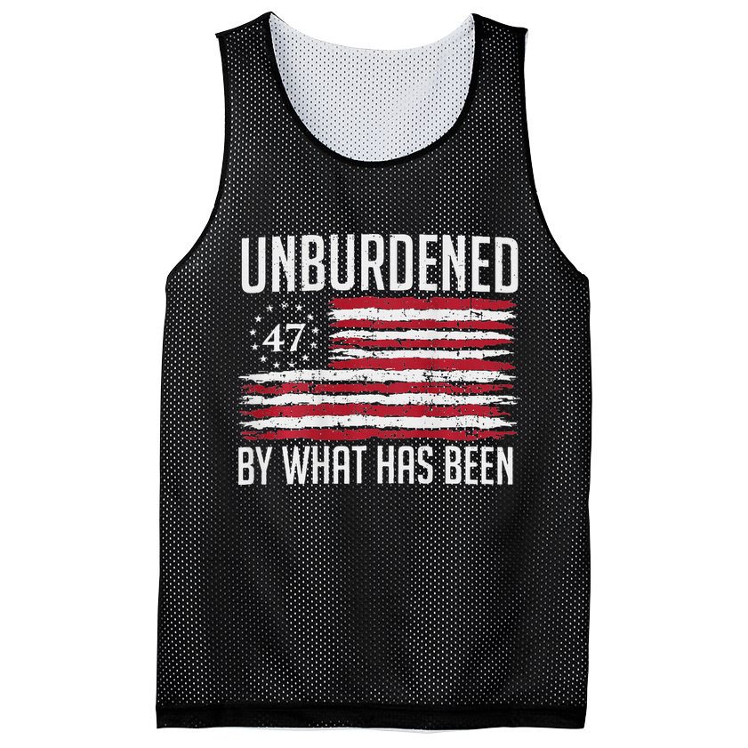 Unburdened By What Has Been Trump 47 Retro Us Flag Mesh Reversible Basketball Jersey Tank