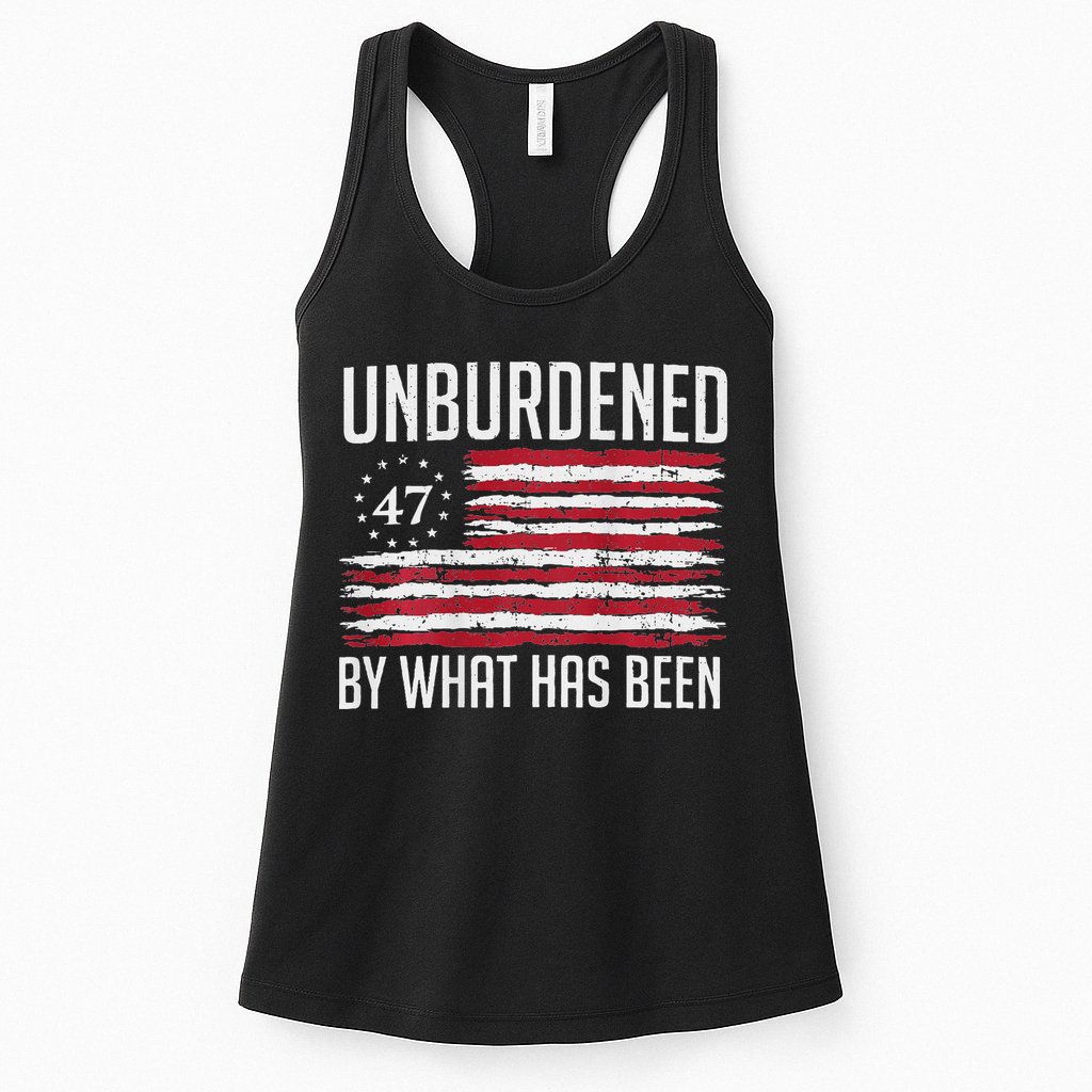 Unburdened By What Has Been Trump 47 Retro Us Flag Womens Tank Top