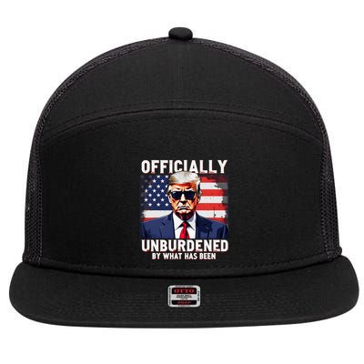 Unburdened By What Has Been 7 Panel Mesh Trucker Snapback Hat