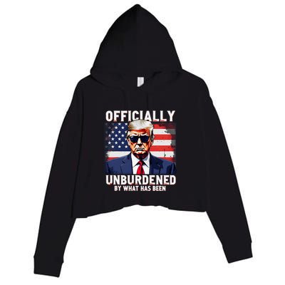 Unburdened By What Has Been Crop Fleece Hoodie