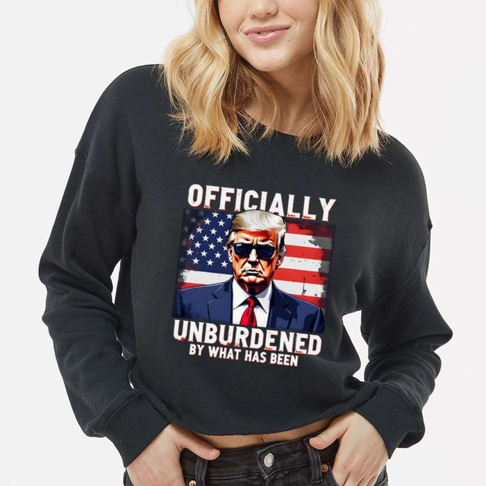 Unburdened By What Has Been Cropped Pullover Crew