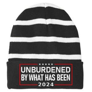 Unburdened By What Has Been 2024 Striped Beanie with Solid Band