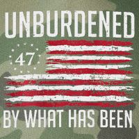Unburdened By What Has Been Trump 47 Retro Us Flag Legacy Tie Dye Trucker Hat