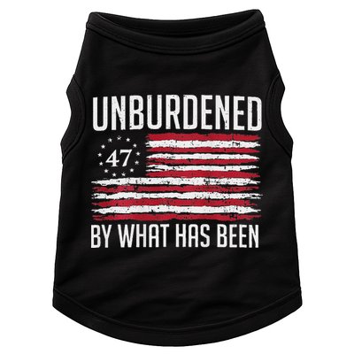Unburdened By What Has Been Trump 47 Retro Us Flag Doggie Tank