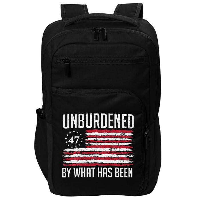 Unburdened By What Has Been Trump 47 Retro Us Flag Impact Tech Backpack