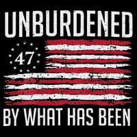 Unburdened By What Has Been Trump 47 Retro Us Flag Bucket Hat