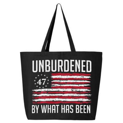Unburdened By What Has Been Trump 47 Retro Us Flag 25L Jumbo Tote