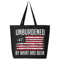 Unburdened By What Has Been Trump 47 Retro Us Flag 25L Jumbo Tote