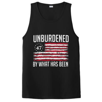 Unburdened By What Has Been Trump 47 Retro Us Flag PosiCharge Competitor Tank