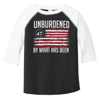 Unburdened By What Has Been Trump 47 Retro Us Flag Toddler Fine Jersey T-Shirt
