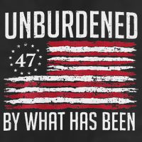 Unburdened By What Has Been Trump 47 Retro Us Flag Golf Towel
