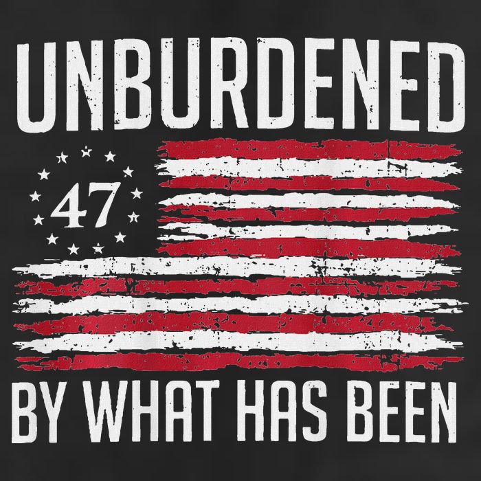 Unburdened By What Has Been Trump 47 Retro Us Flag Golf Towel