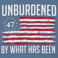 Unburdened By What Has Been Trump 47 Retro Us Flag Garment-Dyed Sweatshirt