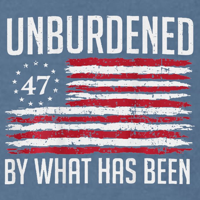 Unburdened By What Has Been Trump 47 Retro Us Flag Garment-Dyed Sweatshirt