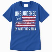 Unburdened By What Has Been Trump 47 Retro Us Flag Tall T-Shirt