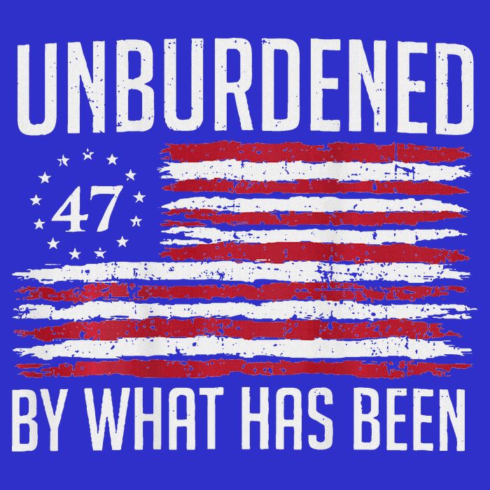 Unburdened By What Has Been Trump 47 Retro Us Flag Bag