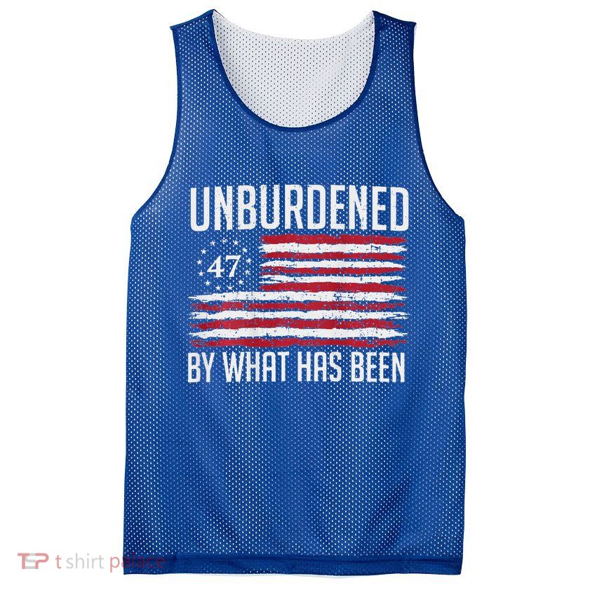 Unburdened By What Has Been Trump 47 Retro Us Flag Mesh Reversible Basketball Jersey Tank