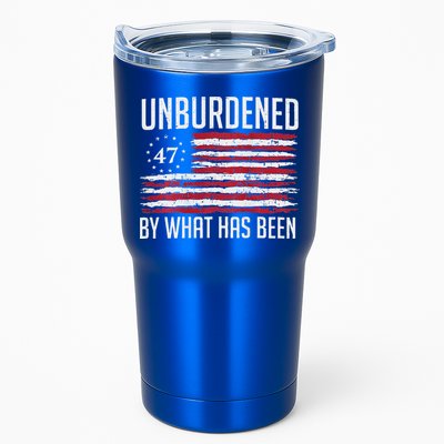 Unburdened By What Has Been Trump 47 Retro Us Flag Tumbler