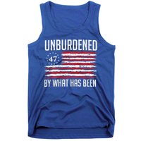 Unburdened By What Has Been Trump 47 Retro Us Flag Tank Top