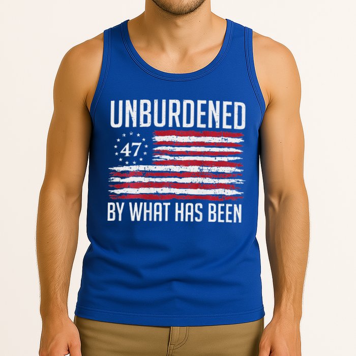 Unburdened By What Has Been Trump 47 Retro Us Flag Tank Top