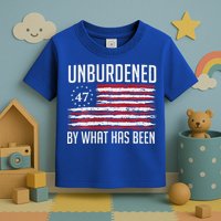 Unburdened By What Has Been Trump 47 Retro Us Flag Toddler T-Shirt