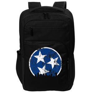 Unique Blue & White Tennessee State Flag Nashville Skyline Impact Tech Backpack