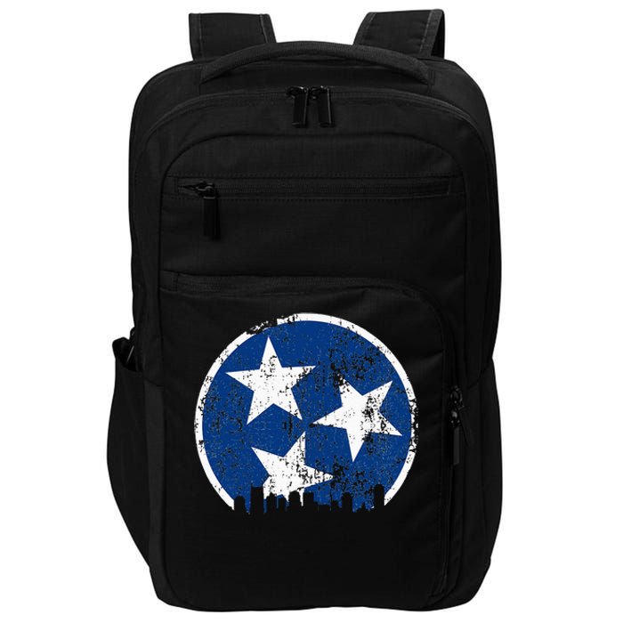 Unique Blue & White Tennessee State Flag Nashville Skyline Impact Tech Backpack