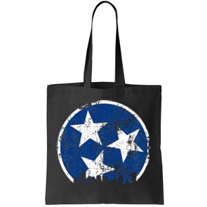 Unique Blue & White Tennessee State Flag Nashville Skyline Tote Bag