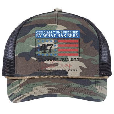 Unburdened By What Has Been Trump Victory Retro Rope Trucker Hat Cap