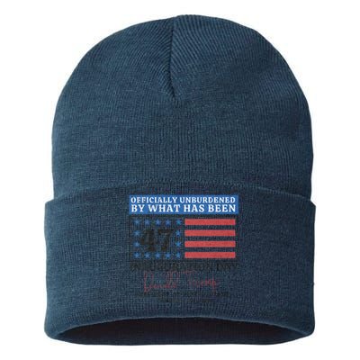 Unburdened By What Has Been Trump Victory Sustainable Knit Beanie