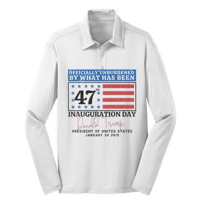 Unburdened By What Has Been Trump Victory Silk Touch Performance Long Sleeve Polo