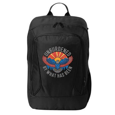 Unburdened By What Has Been Trump 2024 Bald Eagle Pocket City Backpack