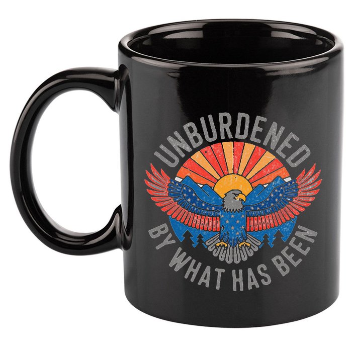 Unburdened By What Has Been Trump 2024 Bald Eagle Pocket 11oz C Handle Ceramic Mug