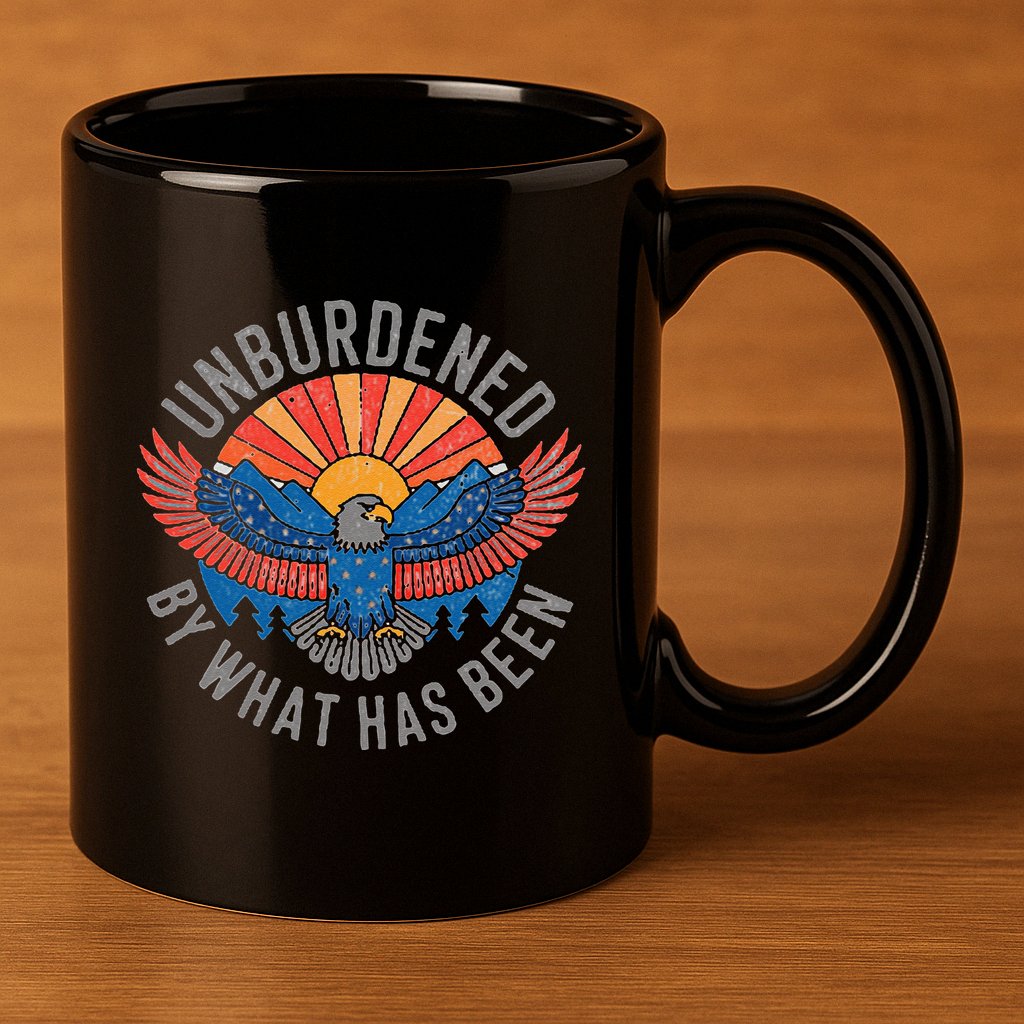 Unburdened By What Has Been Trump 2024 Bald Eagle Pocket 11oz C Handle Ceramic Mug