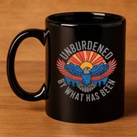 Unburdened By What Has Been Trump 2024 Bald Eagle Pocket 11oz C Handle Ceramic Mug