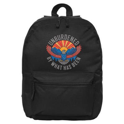 Unburdened By What Has Been Trump 2024 Bald Eagle Pocket 16 in Basic Backpack