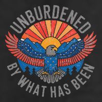 Unburdened By What Has Been Trump 2024 Bald Eagle Pocket Large Microfiber Waffle Golf Towel