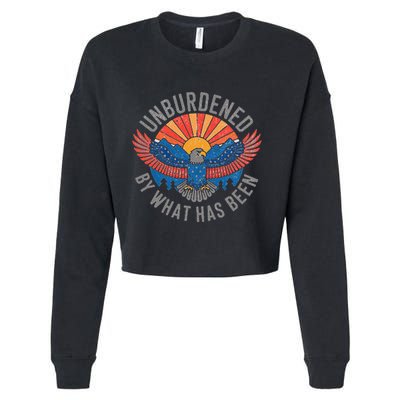 Unburdened By What Has Been Trump 2024 Bald Eagle Pocket Cropped Pullover Crew