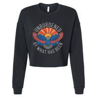 Unburdened By What Has Been Trump 2024 Bald Eagle Pocket Cropped Pullover Crew