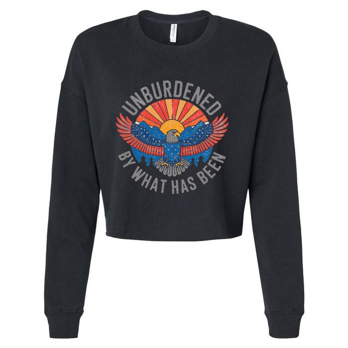 Unburdened By What Has Been Trump 2024 Bald Eagle Pocket Cropped Pullover Crew