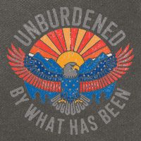 Unburdened By What Has Been Trump 2024 Bald Eagle Pocket Cotton Canvas Backpack
