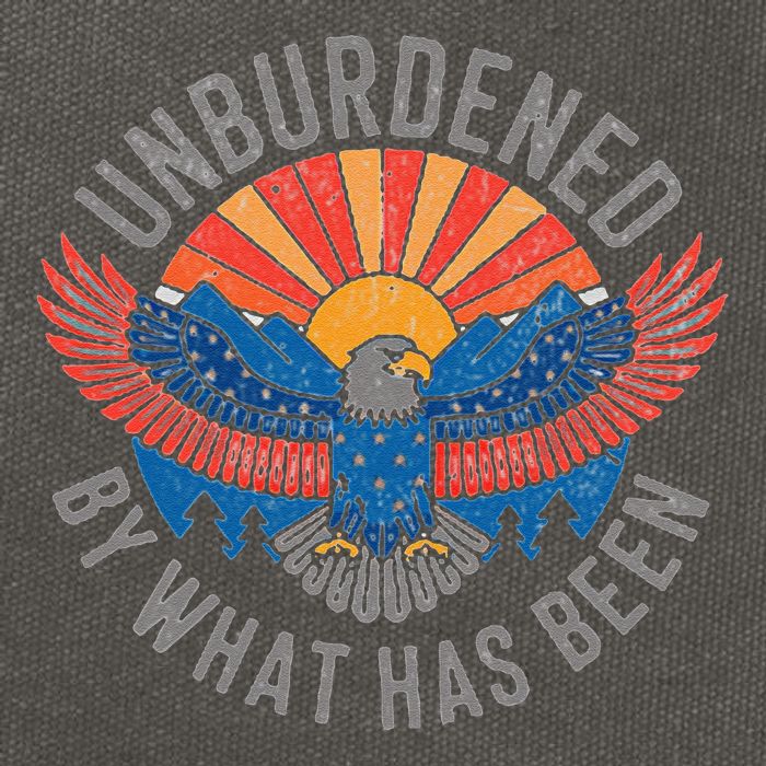 Unburdened By What Has Been Trump 2024 Bald Eagle Pocket Cotton Canvas Backpack