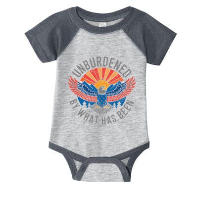 Unburdened By What Has Been Trump 2024 Bald Eagle Pocket Infant Baby Jersey Bodysuit