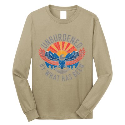 Unburdened By What Has Been Trump 2024 Bald Eagle Pocket Long Sleeve Shirt
