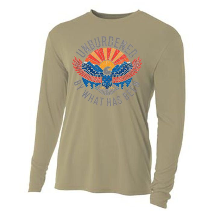 Unburdened By What Has Been Trump 2024 Bald Eagle Pocket Cooling Performance Long Sleeve Crew