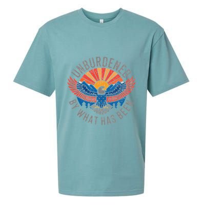 Unburdened By What Has Been Trump 2024 Bald Eagle Pocket Sueded Cloud Jersey T-Shirt