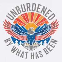 Unburdened By What Has Been Trump 2024 Bald Eagle Pocket Garment-Dyed Sweatshirt