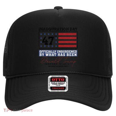 Unburdened By What Has Been Trump Victory High Crown Mesh Back Trucker Hat