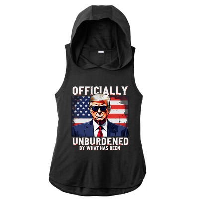 Unburdened By What Has Been Trump Victory Ladies PosiCharge Tri-Blend Wicking Draft Hoodie Tank