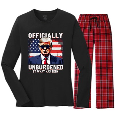 Unburdened By What Has Been Trump Victory Women's Long Sleeve Flannel Pajama Set 